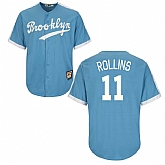 Los Angeles Dodgers #11 Jimmy Rollins Light Blue Cooperstown Stitched Jersey JiaSu,baseball caps,new era cap wholesale,wholesale hats